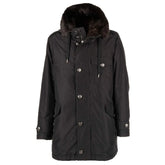 Dolce & Gabbana Black Silk Men Parka - Parkas