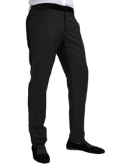 Dolce & Gabbana Black Silk Men Skinny Dress Pants - IT54 | XL - Trousers