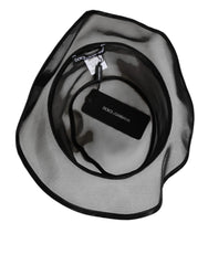 Dolce & Gabbana Black Silk Mesh Bucket Men Fisherman Cap Hat - 57 cm|S - Bucket Hats