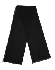 Dolce & Gabbana Black Silk Neck Wrap Shawl Stole 200cm x 64cm Scarf