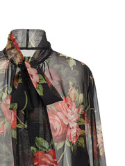 Dolce & Gabbana Black Silk Pattern Shirt - IT38