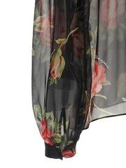 Dolce & Gabbana Black Silk Pattern Shirt - IT38