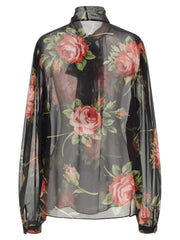 Dolce & Gabbana Black Silk Pattern Shirt - IT38