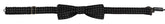 Dolce & Gabbana Black Silk Patterned Neck Papillon Accessory Bow Tie - Neckties