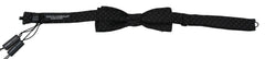 Dolce & Gabbana Black Silk Patterned Necktie Men Accessory Bow Tie - Neckties