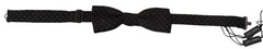 Dolce & Gabbana Black Silk Patterned Necktie Men Accessory Bow Tie - Neckties