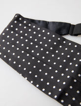 Dolce & Gabbana Black Silk Polka Waist Tuxedo Belt Cummerbund - IT52 | L - Sashes