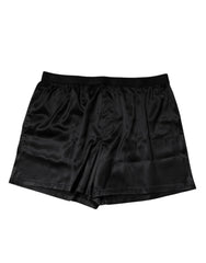 Dolce & Gabbana Black Silk Regular Men Boxer Shorts Underwear - IT7 | XL - Boxer Shorts