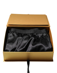 Dolce & Gabbana Black Silk Regular Men Boxer Shorts Underwear - IT7 | XL - Boxer Shorts