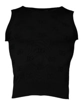 Dolce & Gabbana Black Silk Round Neck Sleeveless T-shirt - ÌT40| XXS - Tank Tops
