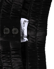 Dolce & Gabbana Black Silk Satin Elastic Men Boxer Short Swimwear - Swim Boxers