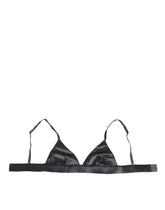 Dolce & Gabbana Black Silk Satin Triangle Soft Cup Underwear - IT2 | S - Bras