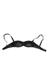 Dolce & Gabbana Black Silk Satin Wireless Lingerie Bra Underwear - IT1 | XS - Bras