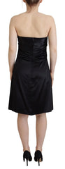 Dolce & Gabbana Black Silk Shift Short Mini Party Dress - Dresses