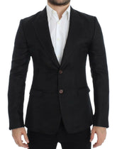 Dolce & Gabbana Black silk slim fit blazer - IT48 | M - Sport Jackets