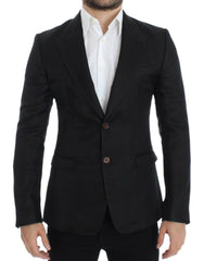Dolce & Gabbana Black silk slim fit blazer - IT48 | M - Sport Jackets