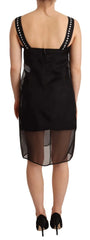 Dolce & Gabbana Black Silk Stretch Crystal Sheath Mini Dress - IT40|S - Dresses