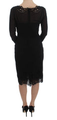 Dolce & Gabbana Black Silk Stretch Sheath Dress - IT36 | XS - Dresses