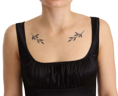 Dolce & Gabbana Black Silk Stretch Sheath Mermaid Midi Dress - IT40|S - Dresses