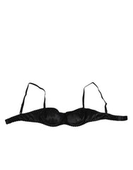 Dolce & Gabbana Black Silk Underwired Balconette Bra Underwear - IT2 | S - Bras