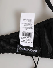 Dolce & Gabbana Black Silk Underwired Balconette Bra Underwear - IT2 | S - Bras
