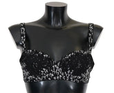 Dolce & Gabbana Black Silk White Lace Stretch Underwear Bra - IT2 | S - Bras