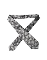Dolce & Gabbana Black Silver Floral Silk Adjustable Women Necktie Tie