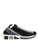 Dolce & Gabbana Black Silver Slip On Sorrento Sneakers Shoes - EU36.5/US6 - Sneakers