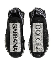 Dolce & Gabbana Black Silver Slip On Sorrento Sneakers Shoes - EU36.5/US6 - Sneakers
