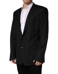 Dolce & Gabbana Schwarzes Einreihiger Sakko mit 2 Knopfleiste - IT60 | 3XL