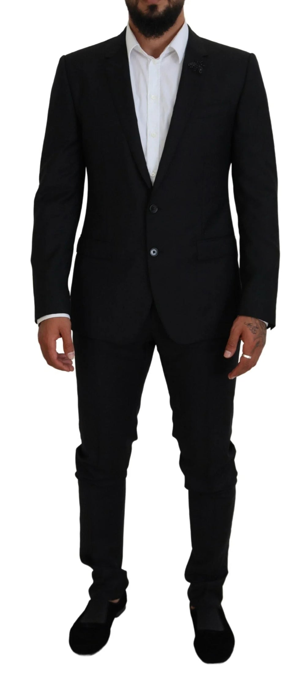 Dolce & Gabbana Black Single Breasted 2 Piece MARTINI Suit - IT50 | L - Suits