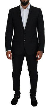 Dolce & Gabbana Black Single Breasted 2 Piece MARTINI Suit - IT50 | L - Suits
