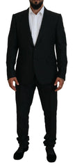 Dolce & Gabbana Black Single Breasted 2 Piece MARTINI Suit - IT56 | XL - Pant Suits