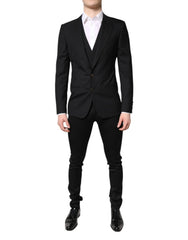 Dolce & Gabbana Black Single Breasted Formal Blazer with Vest - IT46 | S - Sport Jackets