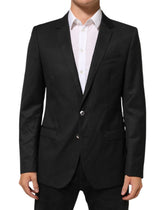 Dolce & Gabbana Black Single Breasted Men Coat MARTINI Blazer - IT50 | L - Sport Jackets
