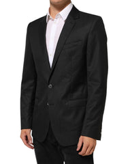 Dolce & Gabbana Black Single Breasted Men Coat MARTINI Blazer - IT50 | L - Sport Jackets