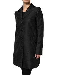 Dolce & Gabbana Black Single Breasted Trench Coat Jacket - Trench Coats