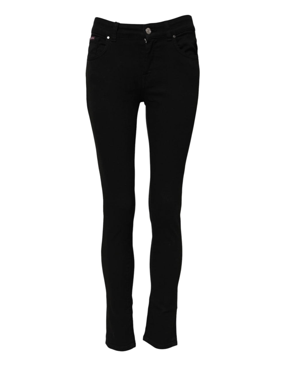 Dolce & Gabbana Black Skinny Cotton Mid Waisted Denim Jeans - IT38 | XS - Jeans