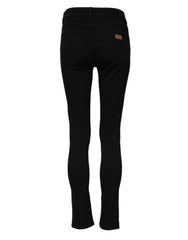 Dolce & Gabbana Black Skinny Cotton Mid Waisted Denim Jeans - IT38 | XS - Jeans