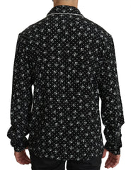 Dolce & Gabbana Black Skull Print Silk Sleepwear Shirt - IT39 | S - Nightgowns
