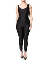 Dolce & Gabbana Black Sleeveless Bodycon Women Jumpsuit Dress - IT40|S