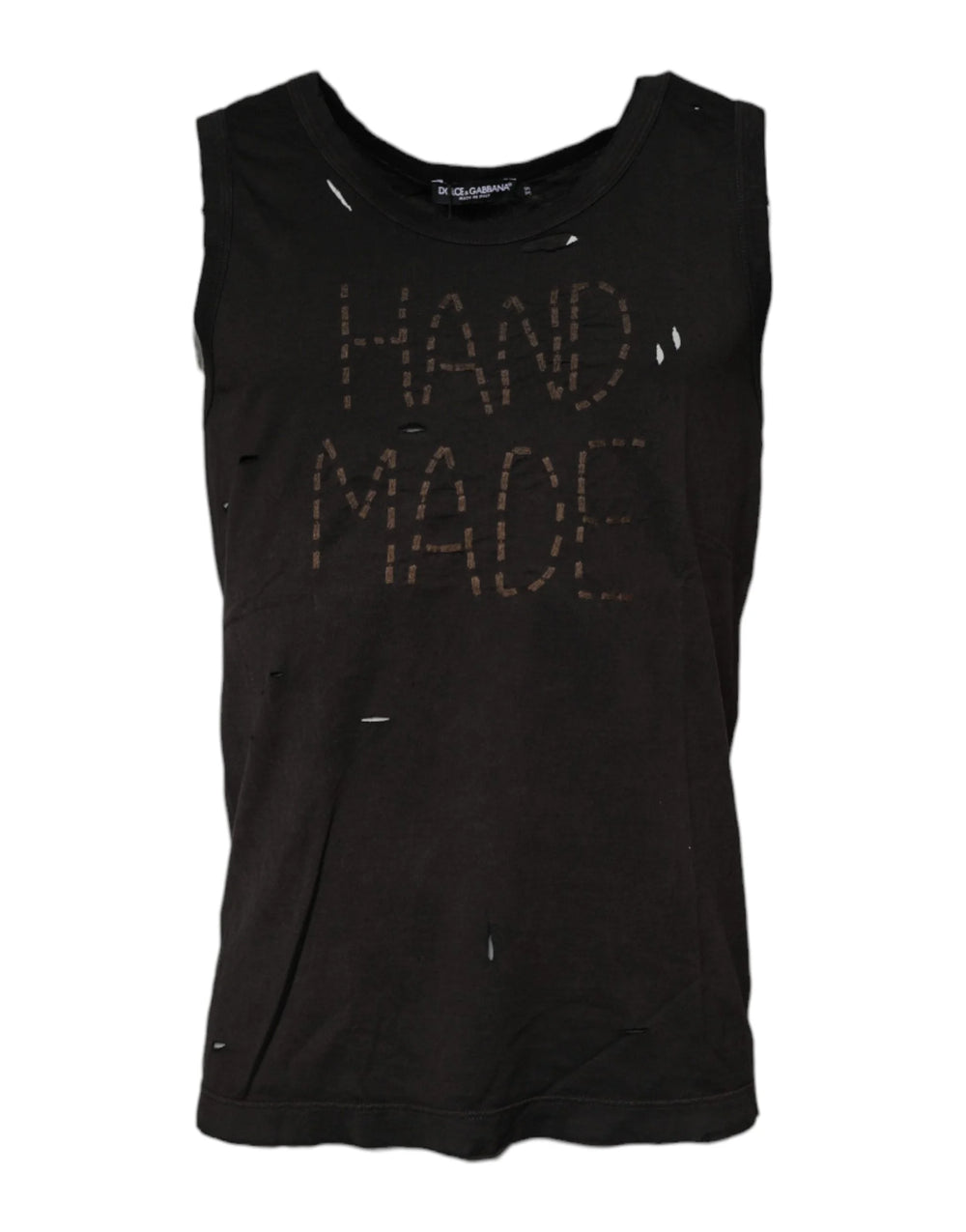 Dolce & Gabbana Black Sleeveless Round Neck Tank T-shirt - IT44 | XS - Tank Tops