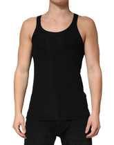 Dolce & Gabbana Black Sleeveless Round Neck Tank Top T-shirt - IT4 | S