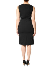 Dolce & Gabbana Black Sleeveless Sheath Knee Length Dress - IT42|M