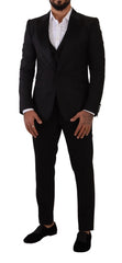 Dolce & Gabbana Black Slim Fit 2 Piece SICILIA Blazer - IT48 | M - Sport Jackets
