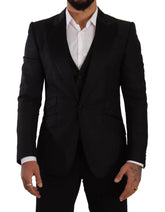 Dolce & Gabbana Black Slim Fit 2 Piece SICILIA Blazer - IT48 | M - Sport Jackets