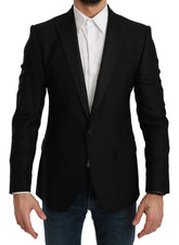 Dolce & Gabbana Black Slim Fit Coat Jacket MARTINI Blazer - IT46 | S - Sport Jackets