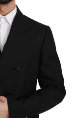 Dolce & Gabbana Black Slim Fit Jacket Coat Wool Blazer - IT54 | XL - Sport Jackets
