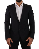Dolce & Gabbana Black Slim Fit Vest 2 Button MARTINI Blazer - IT48 | M - Sport Jackets