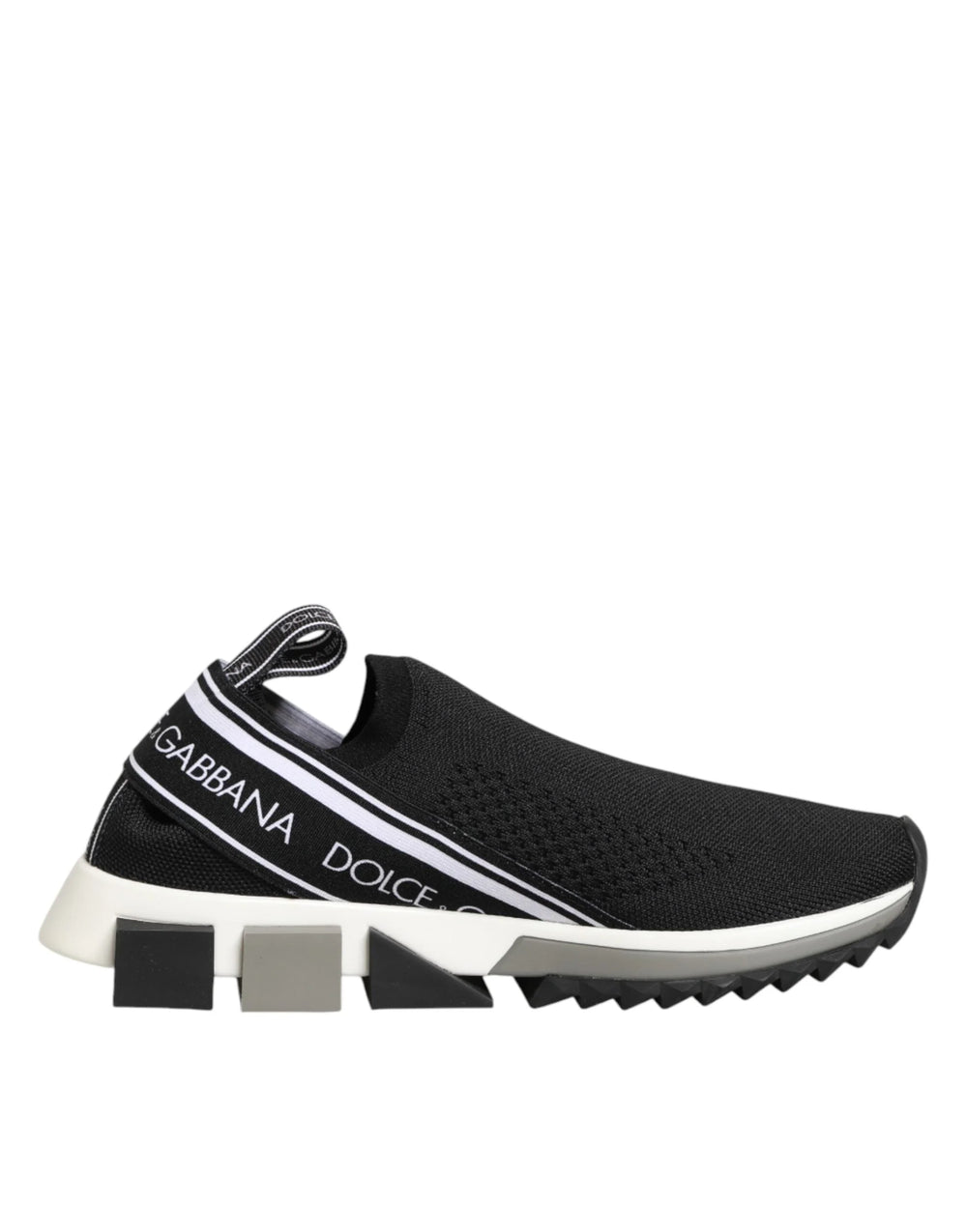 Dolce & Gabbana Black Slip On Sorrento Low Top Sneakers Shoes - Sneakers